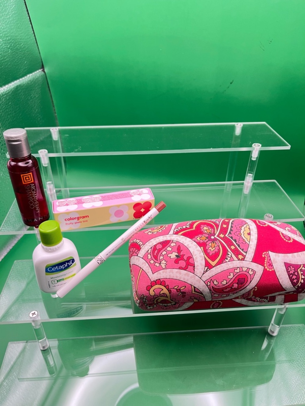 Vera Bradley Red & Pink Hardshell Sunglass Case Colorgram Lip Tint